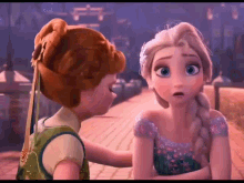 Elsa Anna Wow Frozen Fever GIF - Elsa Anna Wow Frozen Fever Frozen Wow GIFs