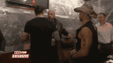 Roman Reigns Triple H GIF - Roman Reigns Triple H Hug GIFs