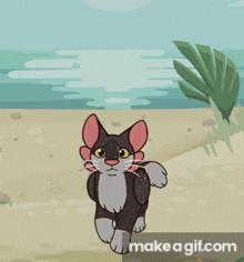 a cartoon drawing of a cat with wings and the words make a gif.com underneath it