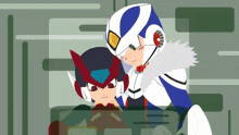 Mega Man Loving GIF - Mega Man Loving Hug GIFs