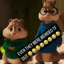 Alvin And The Chipmunks Theodore And Simon GIF - Alvin And The Chipmunks Theodore And Simon Even They Were Weirded Tf Out GIFs