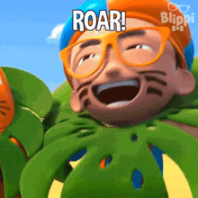 Roar Blippi GIF - Roar Blippi Blippi Wonders - Educational Cartoons For Kids GIFs