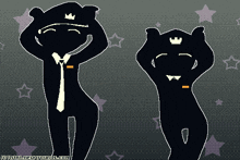 a drawing of a man and a woman with a crown on their heads is from the website 70thint.newgrounds.com