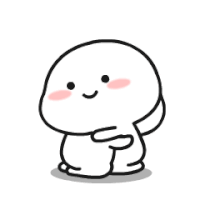 a cartoon character is sitting down with his arms around his waist and a smile on his face .