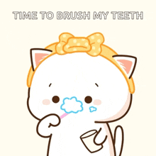 Peachcat Brushteeth GIF - Peachcat Brushteeth GIFs