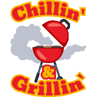 Chillin And Grillin Summer Fun Sticker - Chillin And Grillin Summer Fun Joypixels Stickers