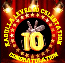 a kadulla level 10 celebration congratulations sticker