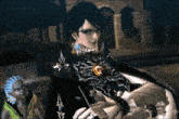 a screenshot of a video game shows a man and a woman