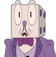 Eyes Widen King Dice Sticker - Eyes Widen King Dice The Cuphead Show Stickers