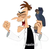 a cartoon character holding a gun with the words " this is amazing " above him