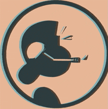 a cartoon drawing of a man smoking a cigarette with the letters cc visible