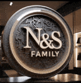 a logo for n & s family is displayed
