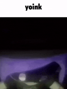 a purple background with the word yoink written on it