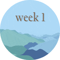 Week1 Week One Sticker - Week1 Week One Mountains Stickers