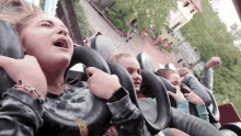 Amusement Park Cussing On Rollercoaster GIF - Amusement Park Cussing On Rollercoaster Scared GIFs