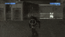 a man in a red suit is holding a gun