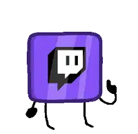 a purple square with a twitch logo on it