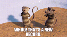 Ice Age Crash And Eddie GIF - Ice Age Crash And Eddie Whoo Thats A New Record GIFs