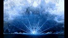a painting of a wave crashing into a body of water with the word xperia on the bottom left