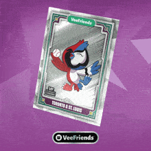 a toronto and st. louis baseball card with a cartoon character on it