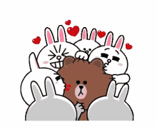 Brown Cony GIF - Brown Cony Kiss GIFs
