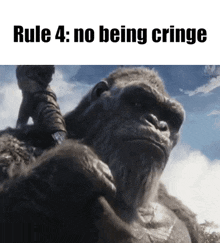 Rule 4 No Being Cringe GIF - Rule 4 No Being Cringe Godzilla X Kong GIFs