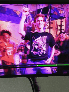 a man wearing a t-shirt that says ' i 'm w ' on it