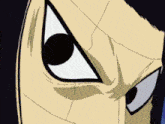 a close up of a cartoon character 's face with a black eye