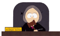 Gavel Judge Julie Sticker - Gavel Judge Julie South Park Stickers