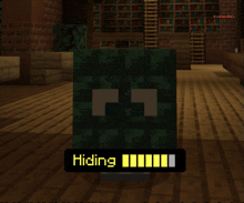 a block in a video game has the word hidden written on it