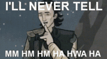 Ill Never Tell Loki Laufeyson GIF - Ill Never Tell Loki Laufeyson Laughing GIFs