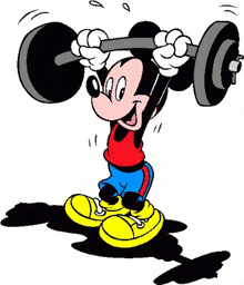Micke Mouse Training GIF - Micke Mouse Training Strong GIFs