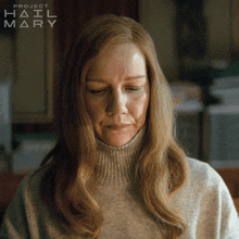 a poster for the movie project hail mary features a woman