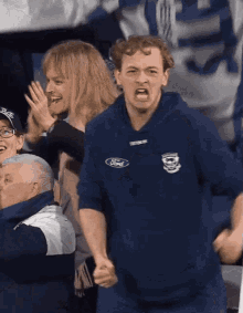 Geelong Cats Afl Football Footy Goal Cheer Fuck Yes Fist Pump Arm Catters Kardinia GIF