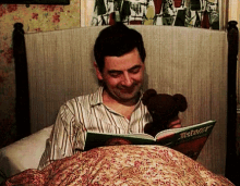 mr bean laughing teddy bedtime stories bed