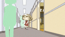 a cartoon of a girl with an x on her forehead