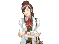 a cartoon of a girl wearing a white coat and sunglasses