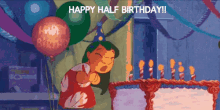 Happy Half Birthday GIF - Half Birthday Happy Half Birrhday Lilo And Stitch GIFs