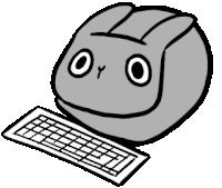 a black and white drawing of a pig laying on a keyboard