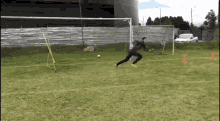 goalkeeper soccer fly catch block