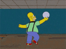 Strike GIF - Home Simpson The Simpsons Bowling GIFs
