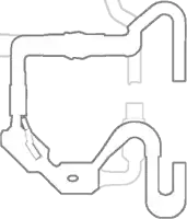 a black and white drawing of a pipe on a white background