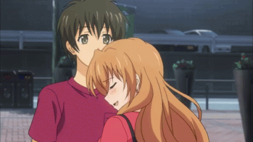 Golden Time Anime GIF - Golden Time Anime Snuggle - Discover & Share GIFs