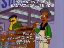 You Magnificent Bastard I Salute You Apu GIF - You Magnificent Bastard I Salute You Apu The Simpsons GIFs