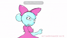 a drawing of a cartoon character with the words alight motion on the bottom right