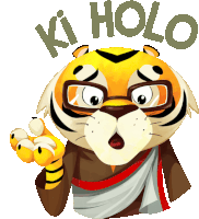 Surprised Tiger Asks Ki Holo In Bengali Sticker - The Bengal Tiger Google Stickers