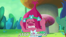 Stop Talking Poppy GIF - Stop Talking Poppy Amanda Leighton GIFs
