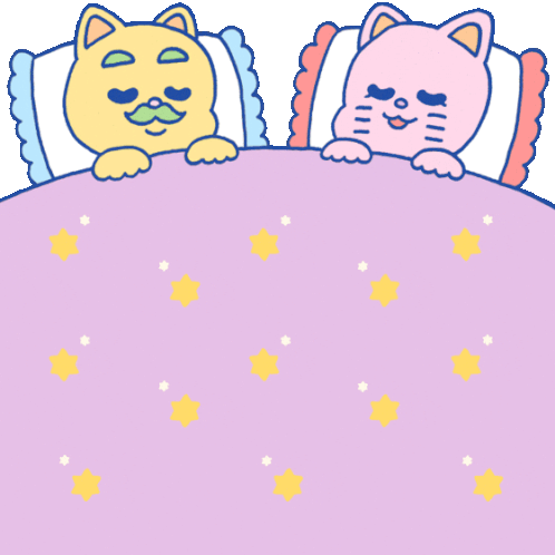 Nene And Coco Sleeping Sticker - Nene And Coco Cat Cute Stickers