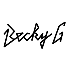 becky g transparent flash text