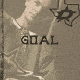 a poster for wyatt johnston texas hockey with a cowboy hat